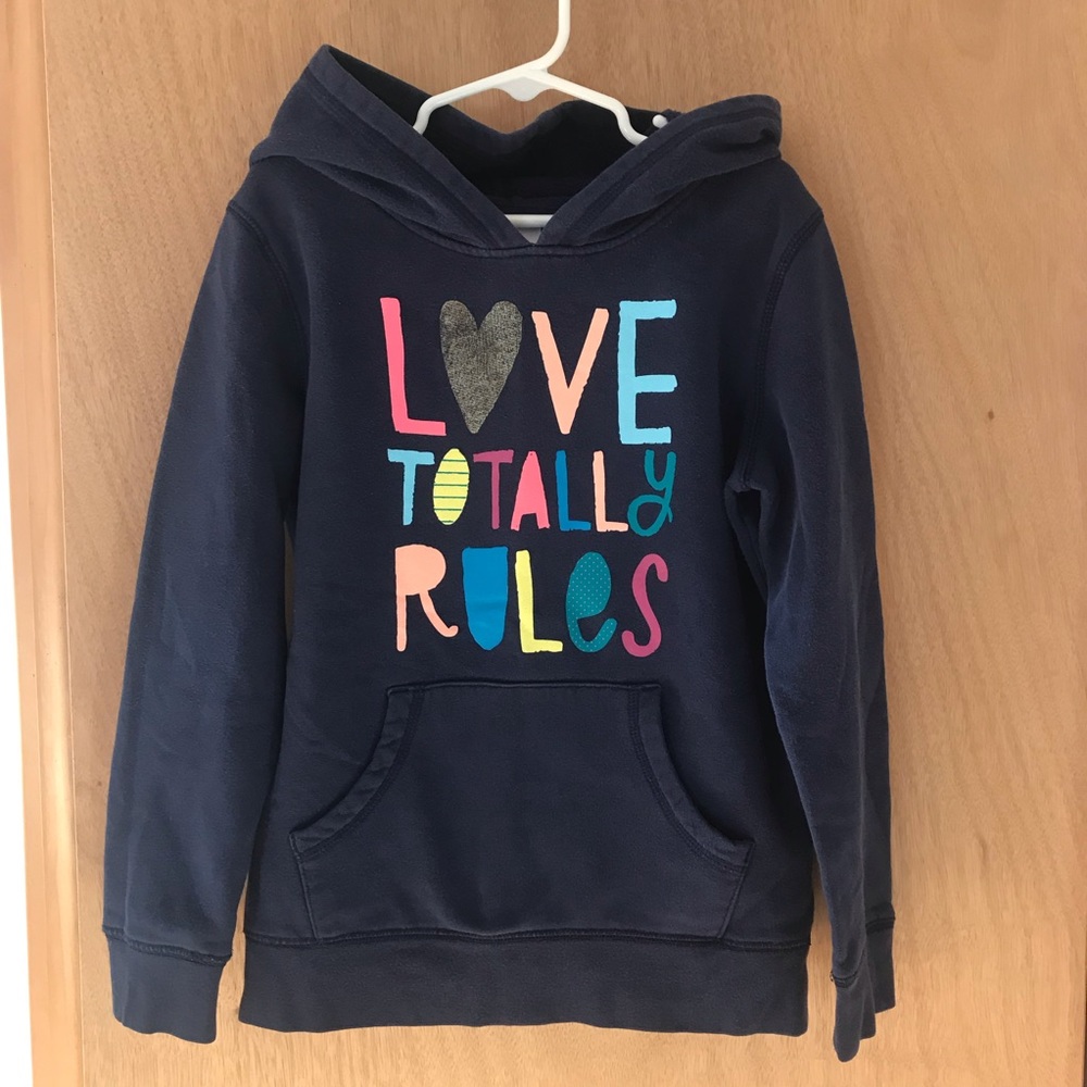 Blue Justice Hoodie, size M (7/8)